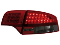 Farolins de Led Audi A4 Lim.04-08_4 peças_ vermelho/crystal
