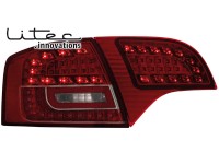 Farolins LITEC  de Led Audi A4 Avant B7 04-08 _ vermelho/crystal