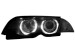 Faróis Angel eyes para   BMW E46 4d 98-01 _ 2 LED halo rims _ black