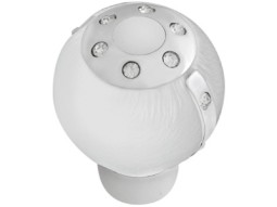 Manete de mudanças Crystal Style & leather white