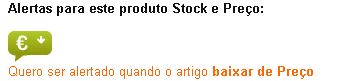 alertas de preço e stock 