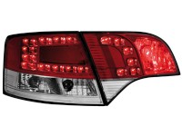 Farolins de Led Audi A4 Avant B7 04-08_vermelho/crystal