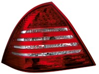 Farolins de Led Mercedes Benz W203 00+ _ C-Class _vermelho/crystal