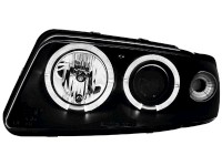 Faróis Angel Eyes AUDI A4 B5 95-98 2 aneis _ black _ RHD