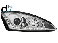 Faróis D-LITE  Ford Focus 01-04 _DAYTIME RUNNING LIGHT_ chrome