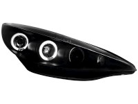 Faróis Angel eyes para Peugeot 207 06+ _2 angel eyes _ black