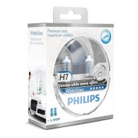 H7 Lâmpada Philips white vison 12v/ 55 W  (2 lâmpadas) + 2 lampadas de minimos