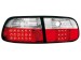 Farolins de Led Honda Civic 92-95 3d _ vermelho/crystal