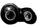 Faróis Angel eyes para   Mercedes Benz C208 CLK 06.97-06.02 _ black