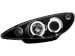 Faróis Angel eyes para   Peugeot 206 02-07_2 angel eyes _ black