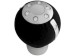 Manete de mudanças Crystal Style & leather black