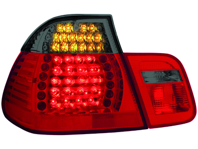 Farolins de Led BMW E46 4D 02-04 _ vermelho/black