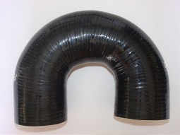 Tubo em silicone curva 180º diametro bocal 65mm