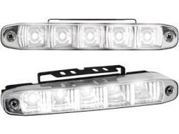 Lâmpadas de Luz de dia 5 hipower LED LxHxT 160x26x48mm