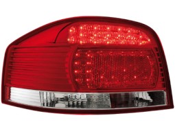 Farolins de Led Audi A3 8P 2003+ _ vermelho/crystal