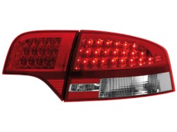 Farolins de Led Audi A4 Lim.04-08_4 peças_ vermelho/crystal