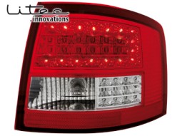 Farolins LITEC de Led Audi A6 Avant _vermelho/crystal 12/97-01/05