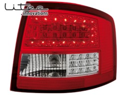 Farolins LITEC  de Led Audi A6 Avant _vermelho/crystal 12/97-01/05