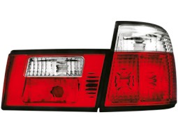 Farolins traseiros para  BMW E34 Lim. 85-95 _ vermelho/crystal