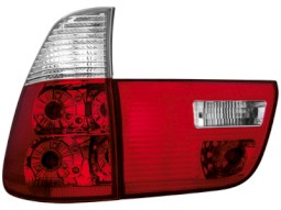 Farolins traseiros para BMW X5 00-02 _ 4peças _ vermelho/crystal