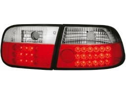 Farolins de Led Honda Civic 92-95 2+4d _ vermelho/crystal