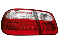 Farolins de Led Mercedes Benz E-class W210 95-02 vermelho/crys.