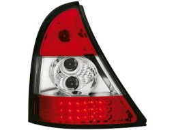 Farolins de Led Renault Clio II 98-01 _ vermelho/crystal