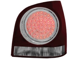 Farolins de Led VW Polo 9N2 3+5T 01-05 _ vermelho/crystal