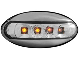 Farolins de pisca laterais led Peugeot 206 _ case chrome _ RS clear