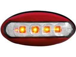 Farolins de pisca laterais led Peugeot 206 _ case vermelho _ RS clear