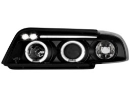 Faróis Angel Eyes AUDI A4 B5 95-98 2 aneis _ black