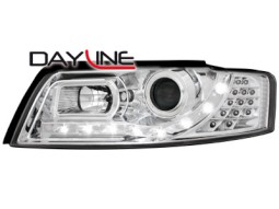 Faróis daylight AUDI A4 8E 01-04 _ drl-optic _ chrome