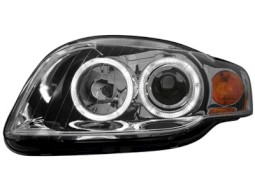 Faróis Angel eyes para   AUDI A4 B7 04-08 _2 angel eyes _ chrome