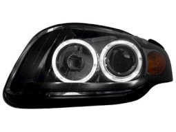 Faróis Angel eyes para AUDI A4 B7 04-08 _2 angel eyes _ black