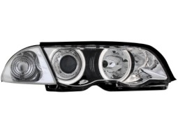Faróis Angel eyes para BMW E46 4D 98-01 _2 angel eyes