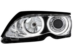 Faróis Angel eyes para BMW E46 4d 01-03 _2 angel eyes