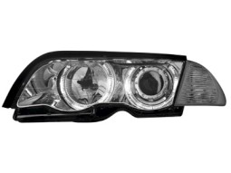 Faróis Angel eyes para   BMW E46 4d 98-01 _2 angel eyes  Xenon