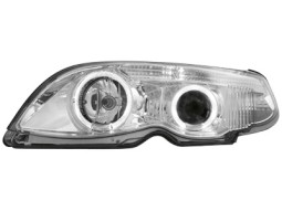 Faróis Angel eyes para BMW E46 4d 01-04 _ 7 Series-Look _2 LED halo rims