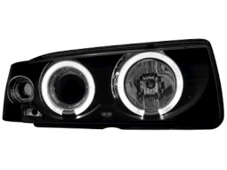 Faróis Angel eyes para   BMW E36 Coupé 92-98 _2 angel eyes _ black _ RHD