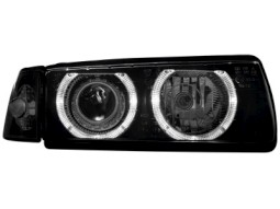 Faróis Angel eyes para   BMW E36 Coupé 92-98 _ black