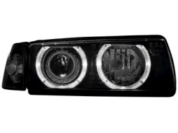 Faróis Angel eyes para BMW E36 Lim. 92-98 _2 angel eyes _ black