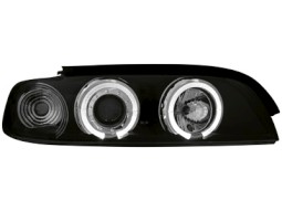Faróis Angel eyes para BMW E39 5 Series 95-00 _2 angel eyes _ black