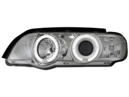 Faróis Angel eyes para BMW X5 99-02 _2 angel eyes _ chrome