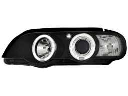 Faróis Angel eyes para BMW X5 99-02 _2 angel eyes _ black