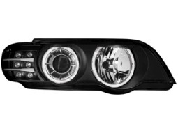 Faróis Angel Eyes  BMW X5 99-02  2 aneis _ black