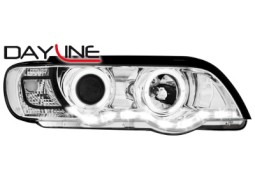 Faróis Angel eyes para BMW X5 99-03 _2 angel eyes _ chrome