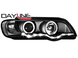 Faróis Angel eyes para BMW X5 99-03 _2 angel eyes _ chrome