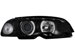 Faróis Angel eyes para BMW E46 2D 98-02 _2 angel eyes_black