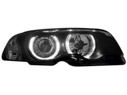 Faróis Angel eyes para BMW E46 2d 98-01 _2 angel eyes _ black