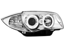 Faróis Angel eyes para BMW 1 series E87/81 04-09 _2 angel eyes _ chrome